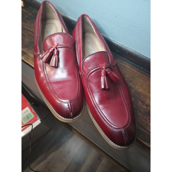 Stacy Adams Red Leather Donovan Mac Toe Slip On Loafer 10M main image 12
